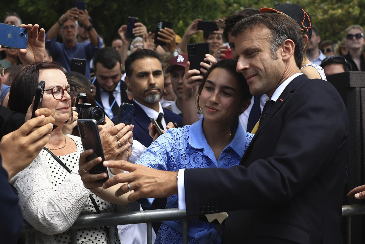 Emmanuel Macron en el acto por el Día de la Bastilla. Foto: EFE.