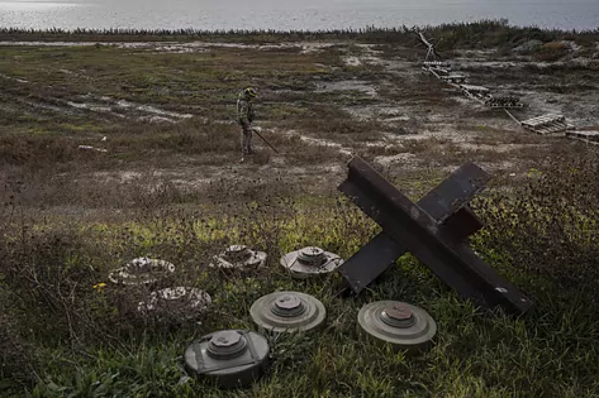 Minas antipersona en la zona de Jerson, Ucrania. Foto: AP
