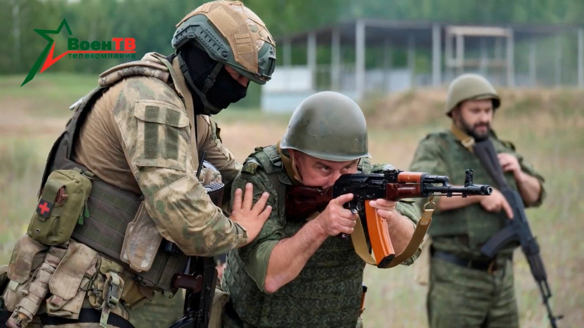 Guerra entre Rusia y Ucrania. Entrenamiento del Grupo Wagner. Foto: Reuters.