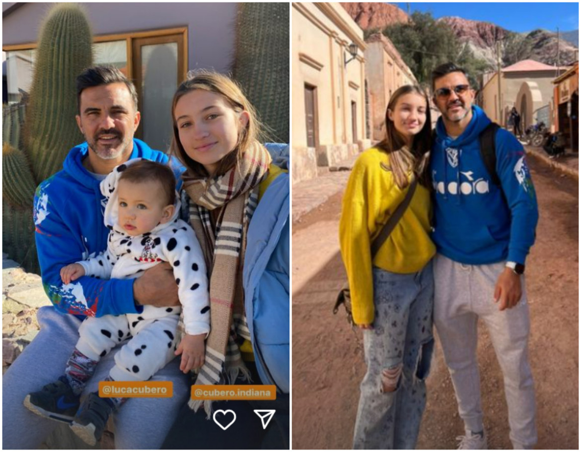 Las historias de Fabián con su hija Indiana de vacaciones. Fotos: Instagram.