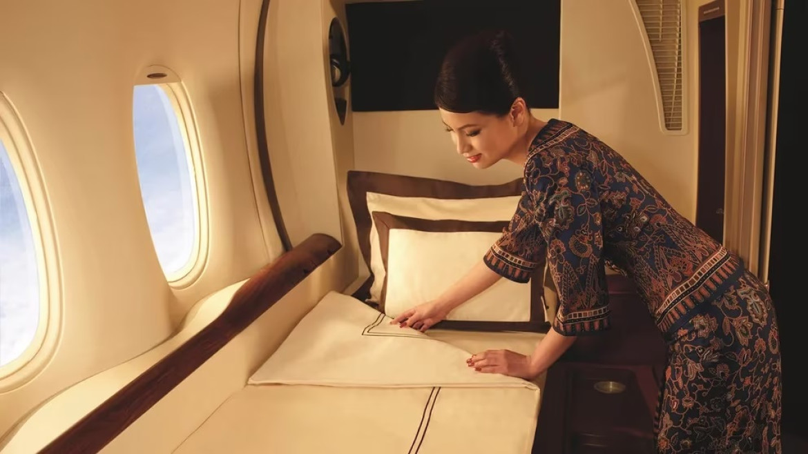 Así es la primera clase de Singapore Airlines. Foto: Singapore Airlines.