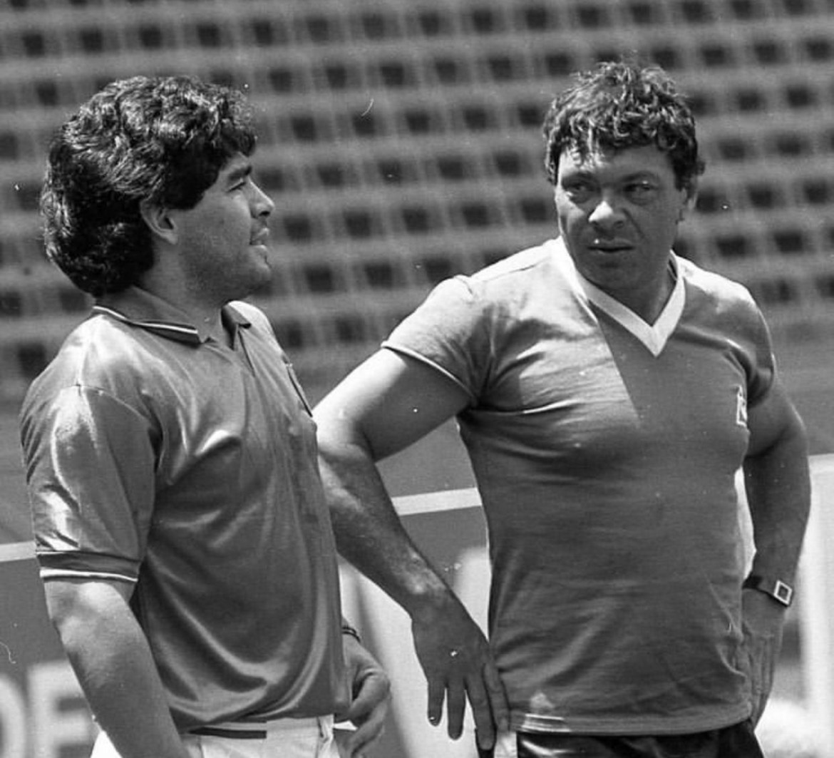 Calindez és Maradona.  Fotó: @galindez86ok