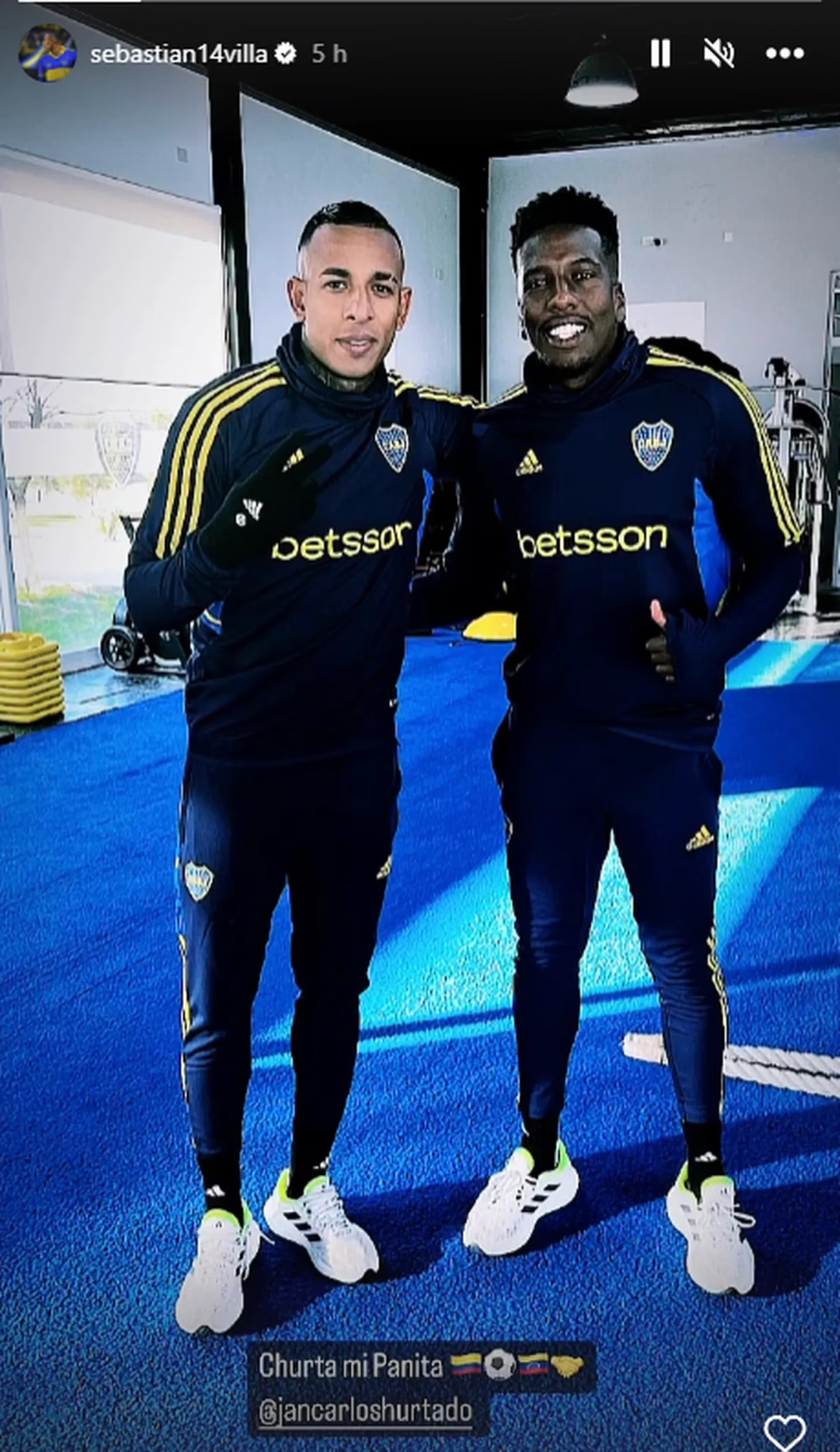 Sebastián Villa y Jan Hurtado no serán tenidos en cuenta por Jorge Almirón. Foto: Instagram @sebastian14villa.