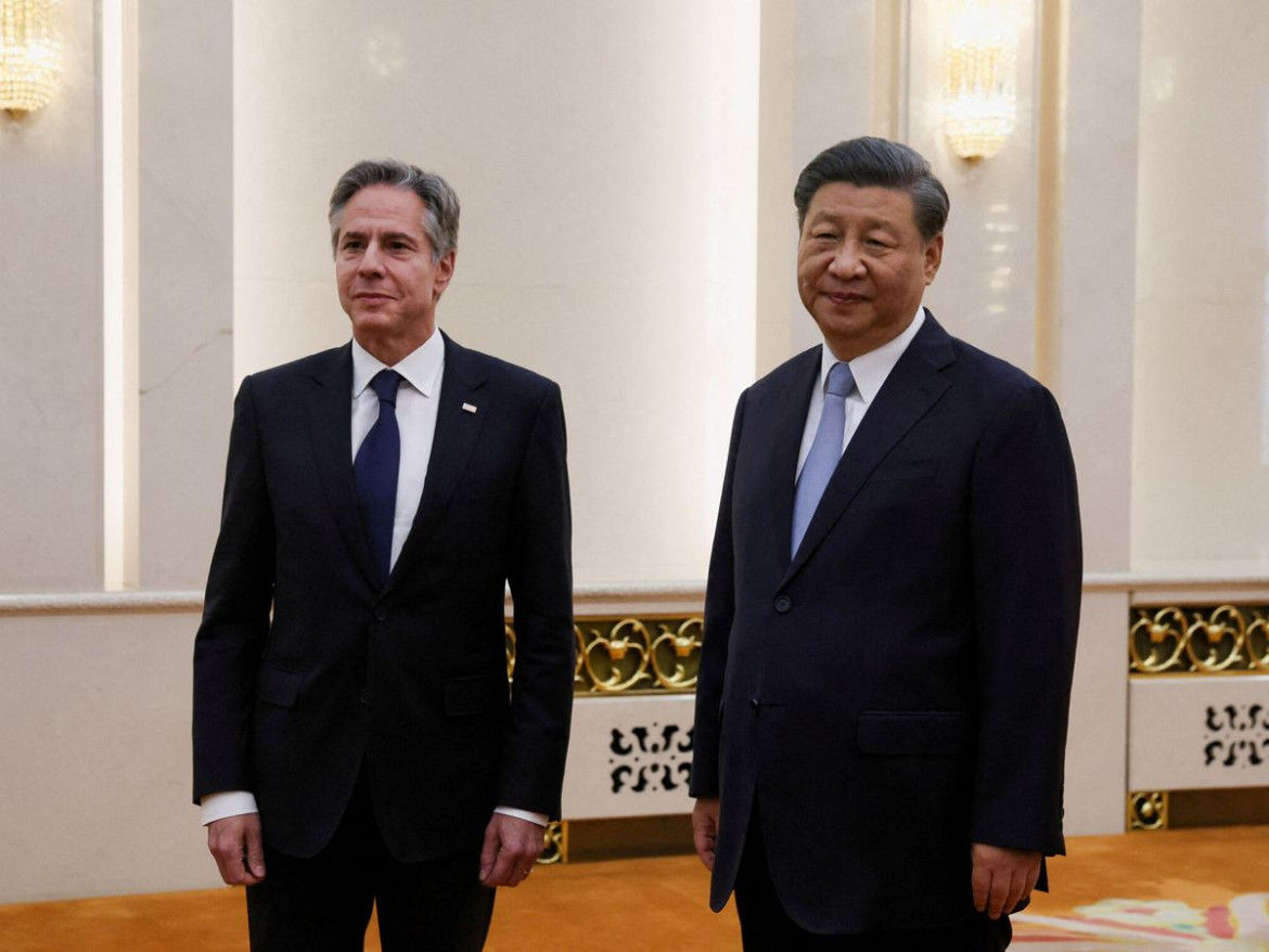 Antony Blinken y Xi Jinping. Foto: EFE