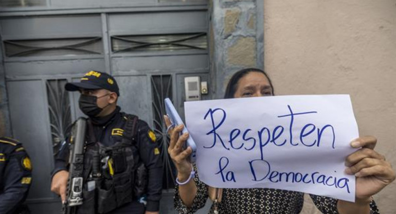 Manifestaciones en Guatemala tras elecciones. Foto: EFE