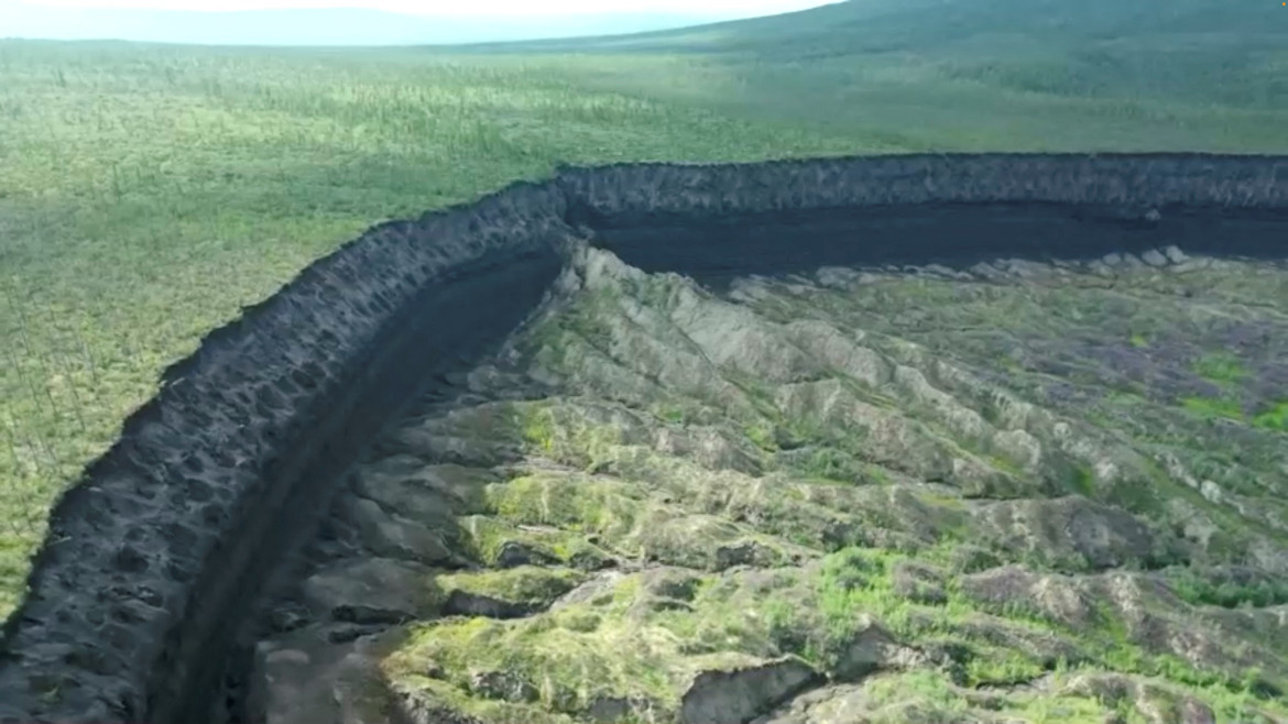 Deshielo en el cráter de Batagaika, Rusia. Foto: Reuters.