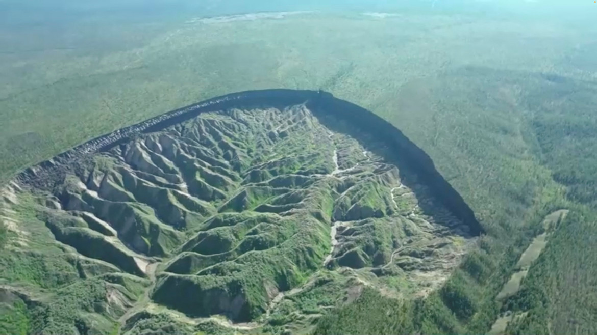 Deshielo en el cráter de Batagaika, Rusia. Foto: Reuters.