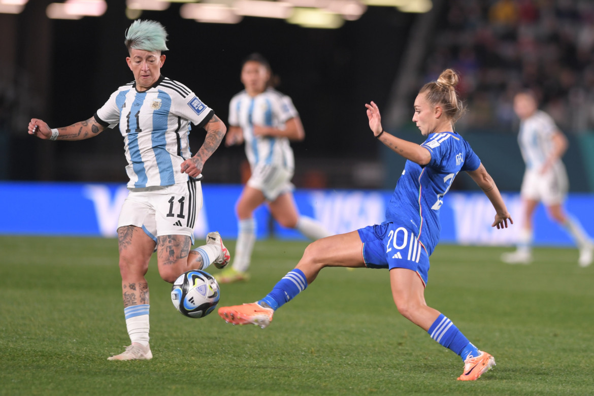 Mundial de fútbol femenino. Argentina vs. Italia. Foto: Télam.