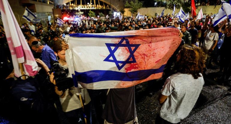 Protestas en Israel. Foto: Reuters.
