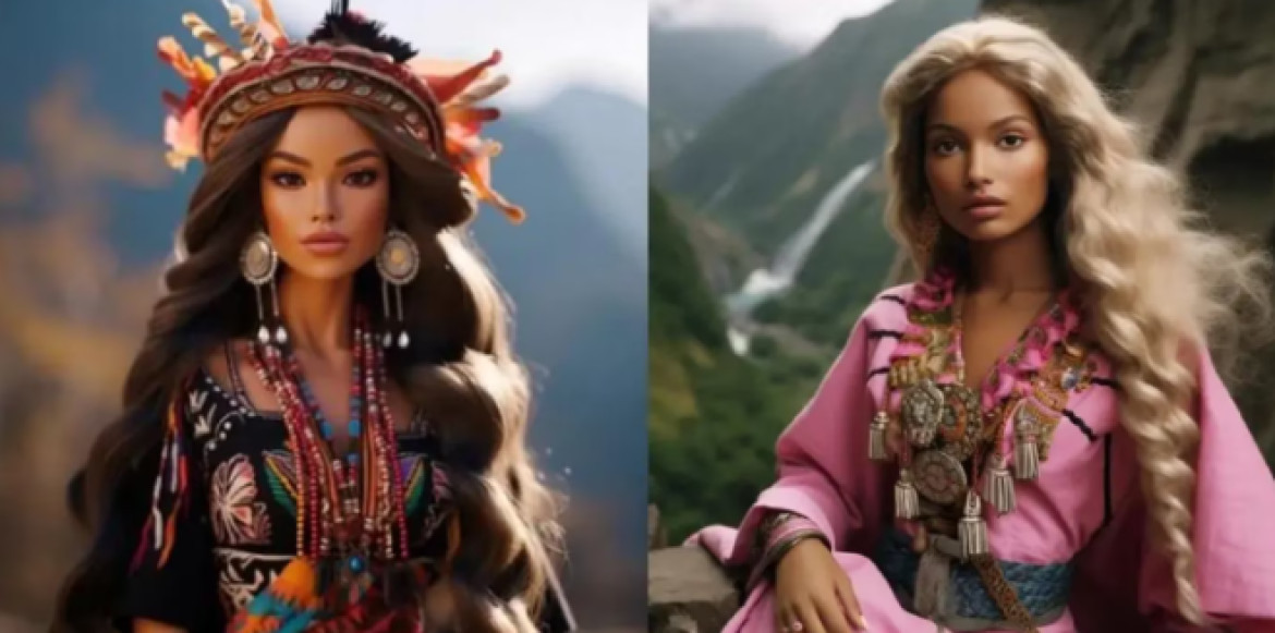 Barbie de Perú y de Ecuador, según la inteligencia artificial. Captura Twitter: @ Midjourney