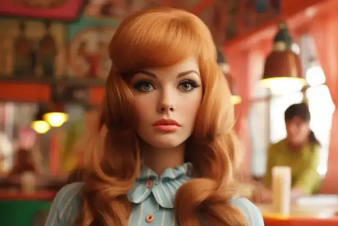 Barbie argentina, según la inteligencia artificial. Captura Twitter: @ Midjourney