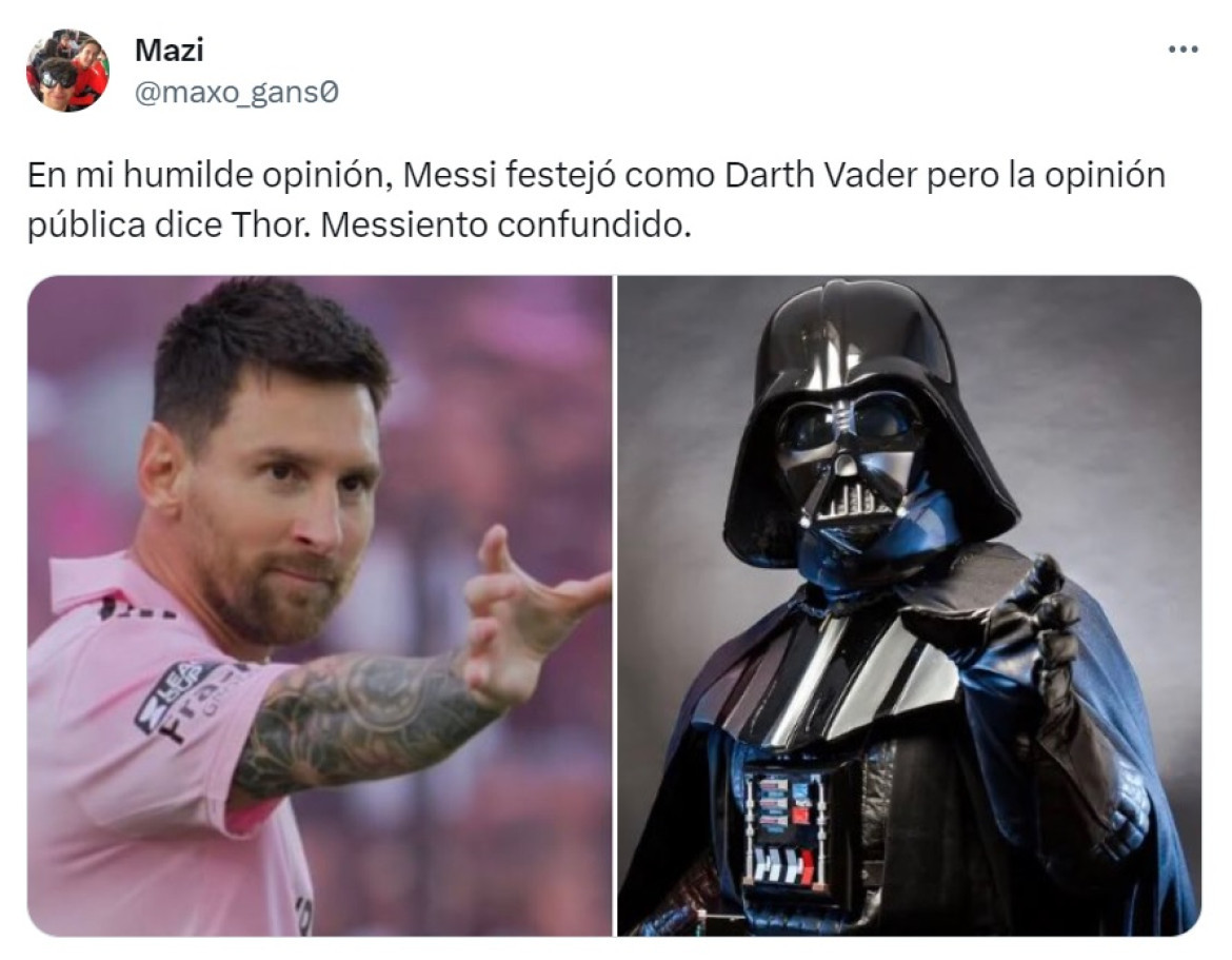 Las dudas sobre el festejo de Lionel Messi. Foto: captura de pantalla.