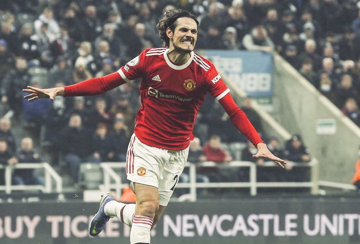 Edinson Cavani fue compañero de Sergio Romero en el Manchester United. Foto: NA.