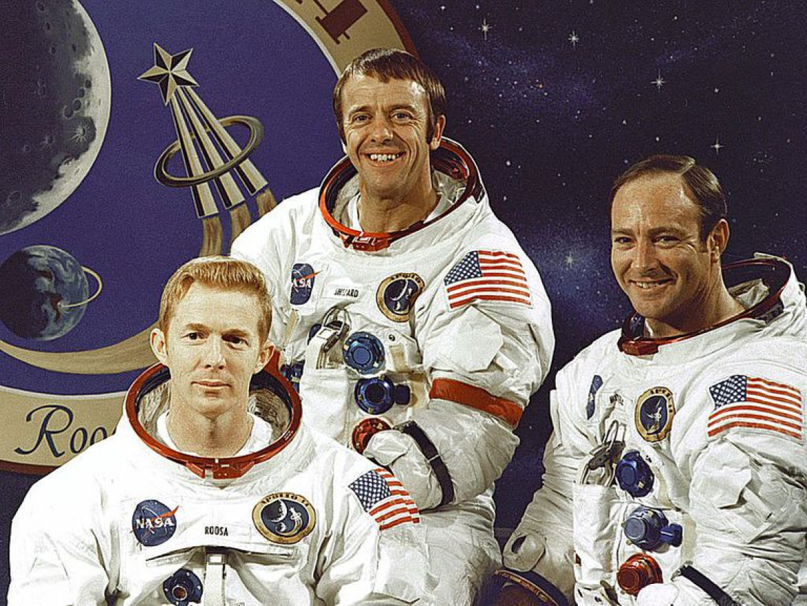 Los tripulantes de la misión Apolo 14. Foto: Twitter @NASA.
