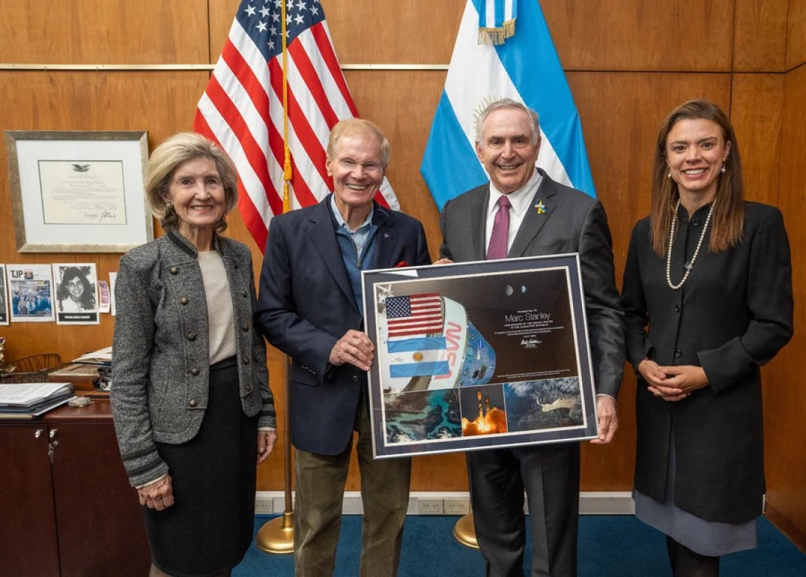 Bill Nelson se reunió con el embajador de EEUU en Argentina Marc Stanley. Foto: Twitter @USAmbassadorARG.