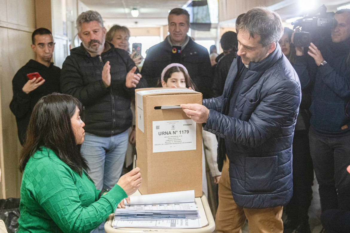 Juan Pablo Luque, elecciones en Chubut, Arriba Chubut. Foto: NA.