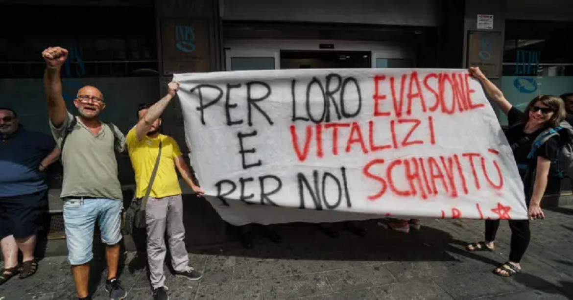Protesta en Nápoles. Foto: gentileza Live Sicilia.