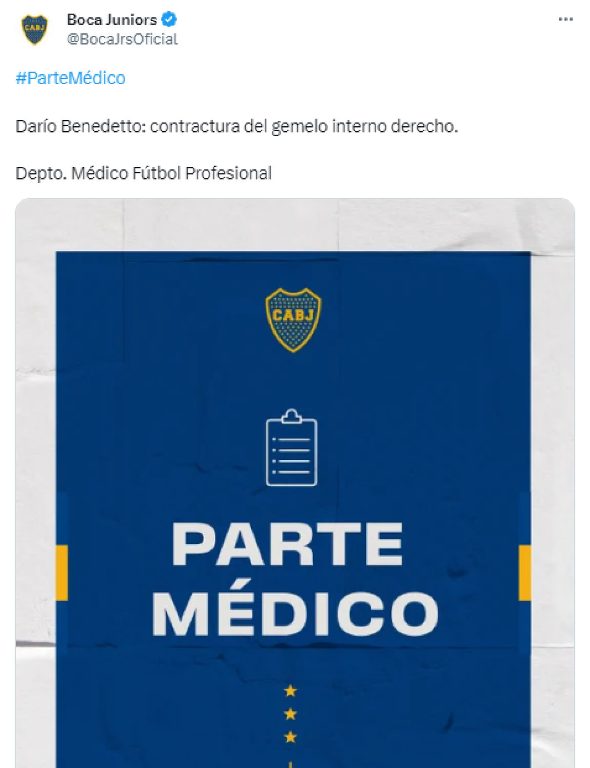 La lesión de Darío Benedetto. Foto: Captura de pantalla Twitter.