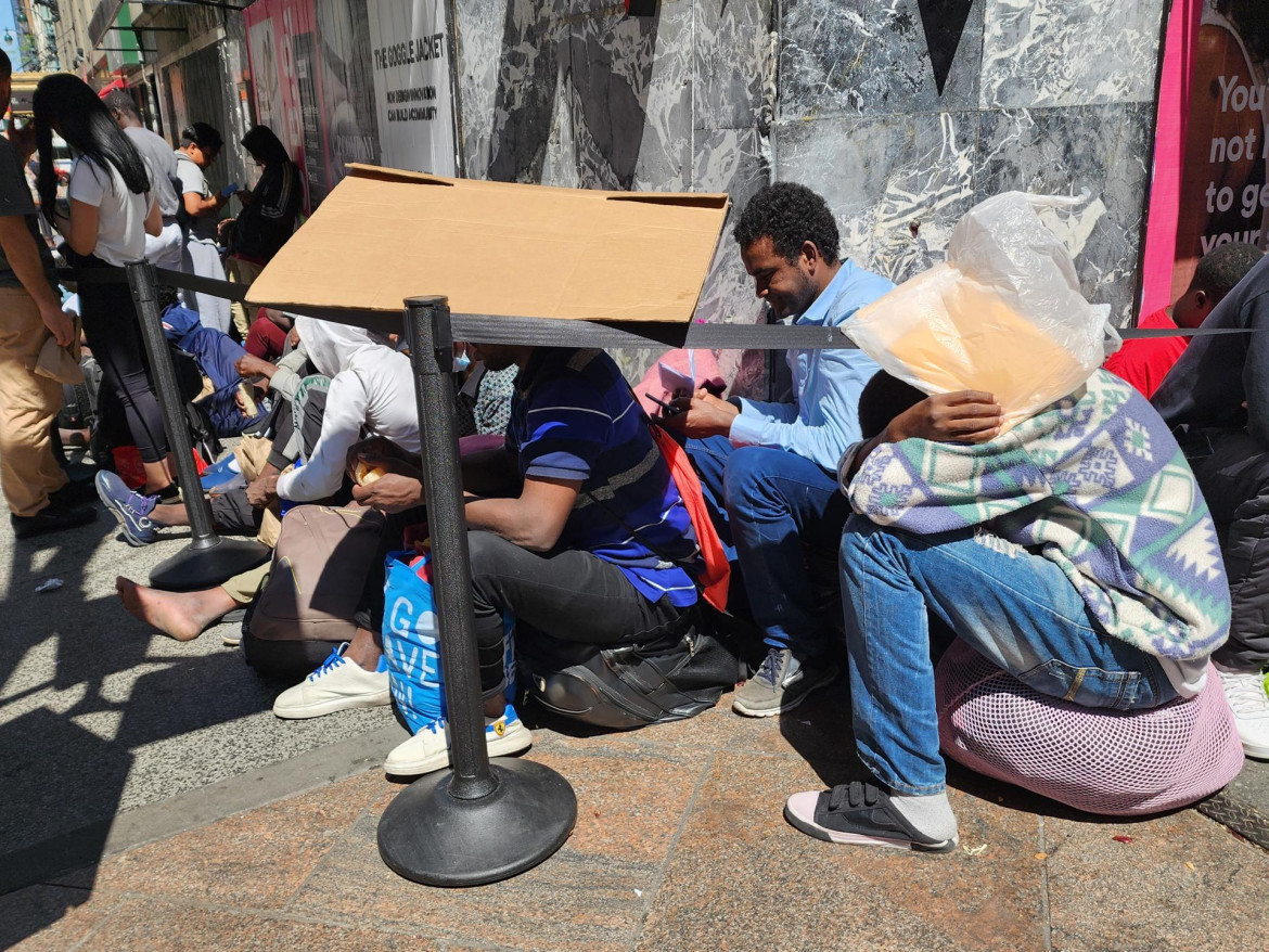 Migrantes en Nueva York. Foto: EFE