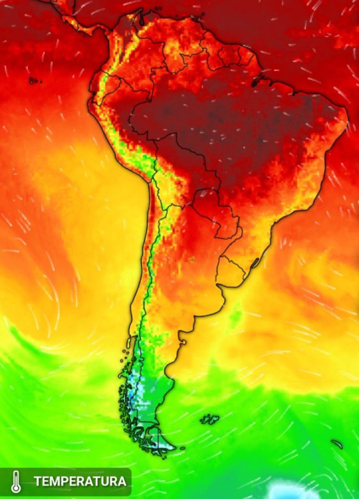 Ola de calor Chile. Foto Twitter @matipizarrop.