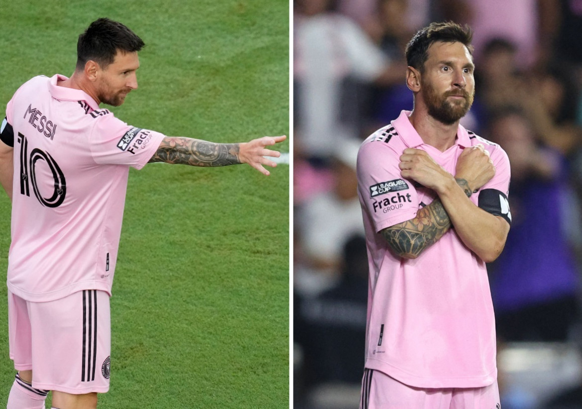 Messi imitando los gestos de "Thor" y "Black Panther". Foto: Reuters.