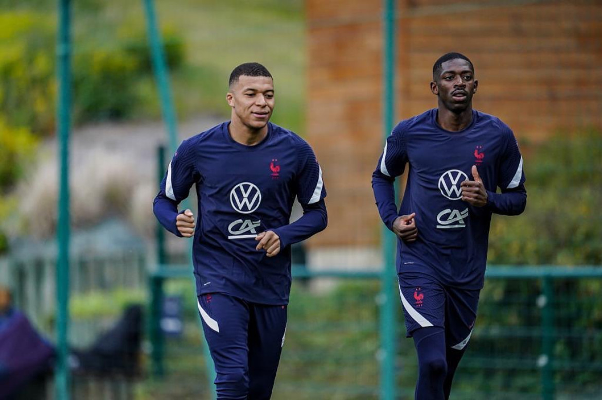 Ousmane Dembélé y Kilyan Mbappé. Foto: Instagram @o.dembele7.