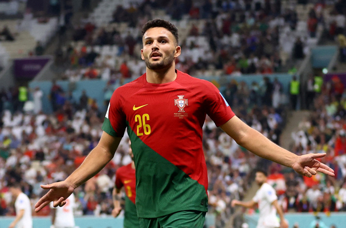 Goncalo Ramos, la figura de Portugal que seguirá su carrera en PSG. Foto: Reuters.