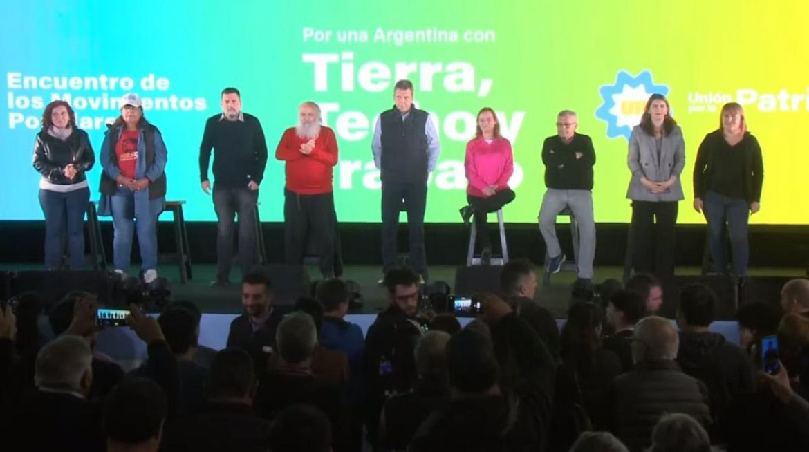 Sergio Massa con Organizaciones Sociales. Foto: captura de video.