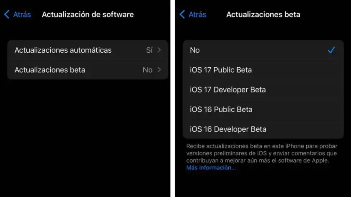 Para acceder a la función hay que instalar la versión beta de iOS17. Foto: captura.