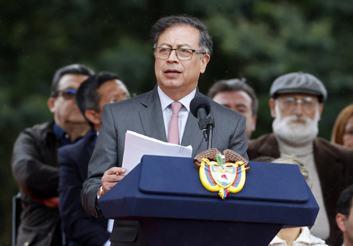 Gustavo Petro en la conmemoración del aniversario de la Batalla de Boyacá. Foto: EFE.