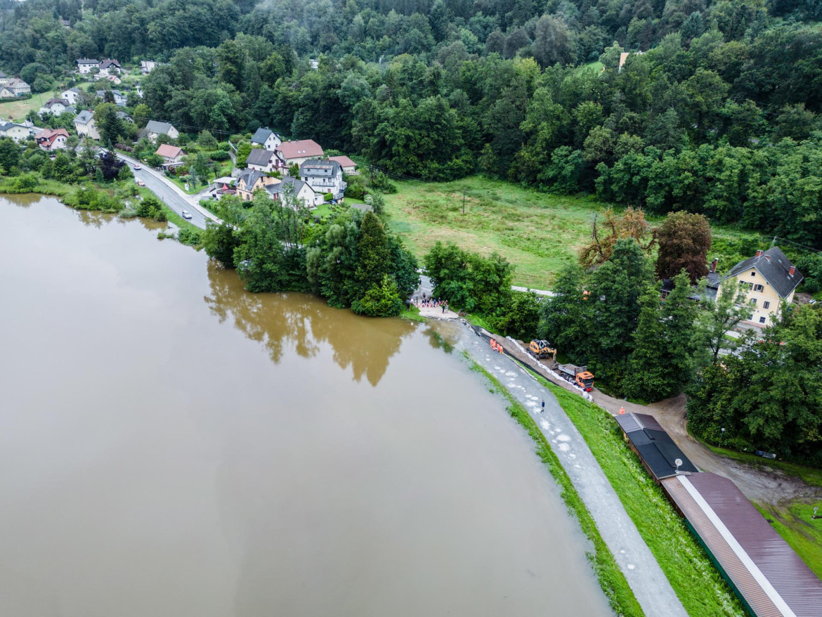 Inundaciones es Austria. Foto: EFE.