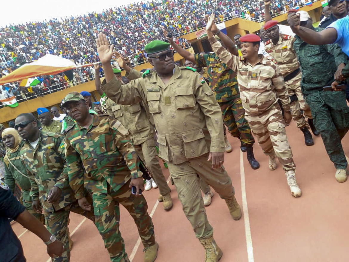 Los militares al frente del golpe de estado en Níger. Foto: EFE.