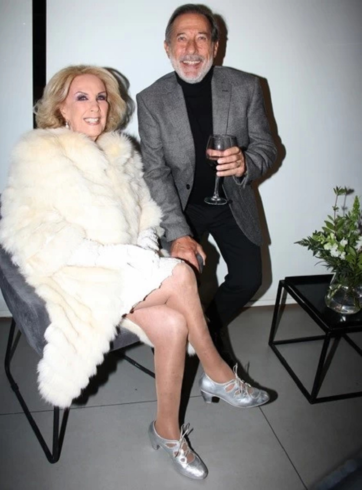 Mirtha Legrand y Guillermo Francella. Foto: NA.