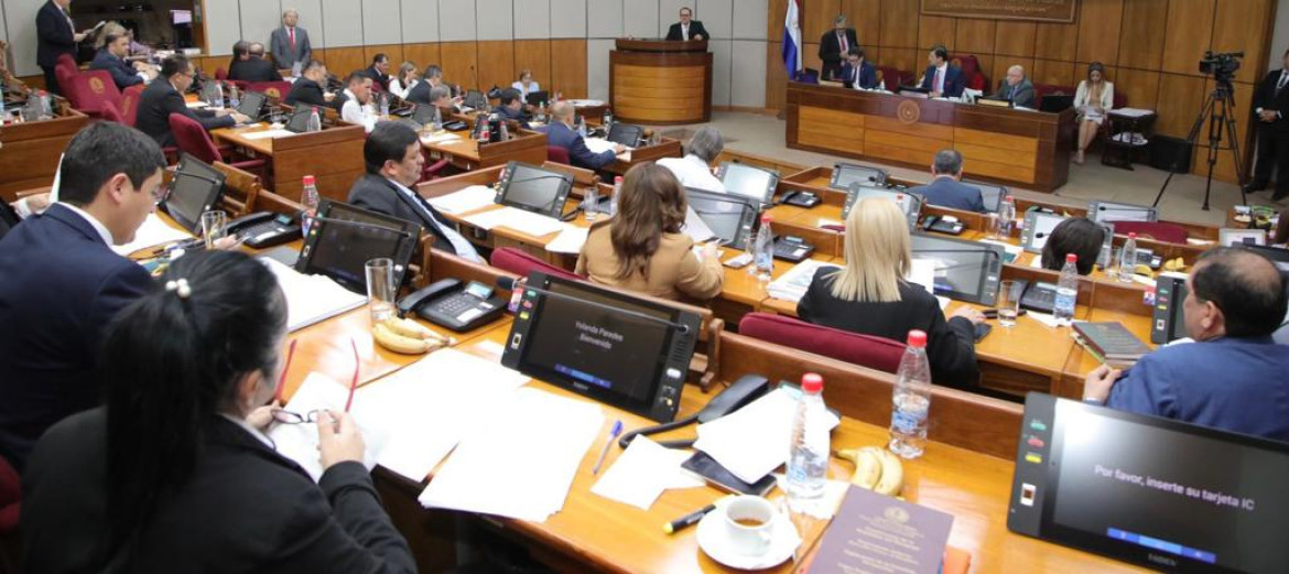 Votación en el Senado paraguayo. Foto: senado.gov.py