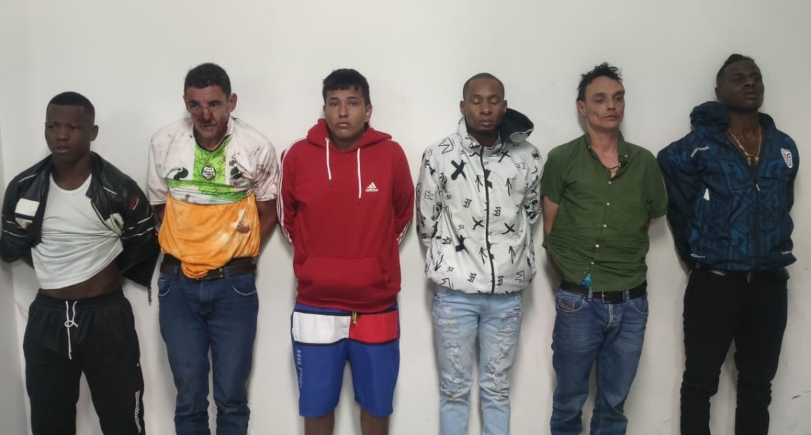 Los seis detenidos por el crimen de Fernando Villavicencio, candidato presidencial de Ecuador. Foto: Twitter.