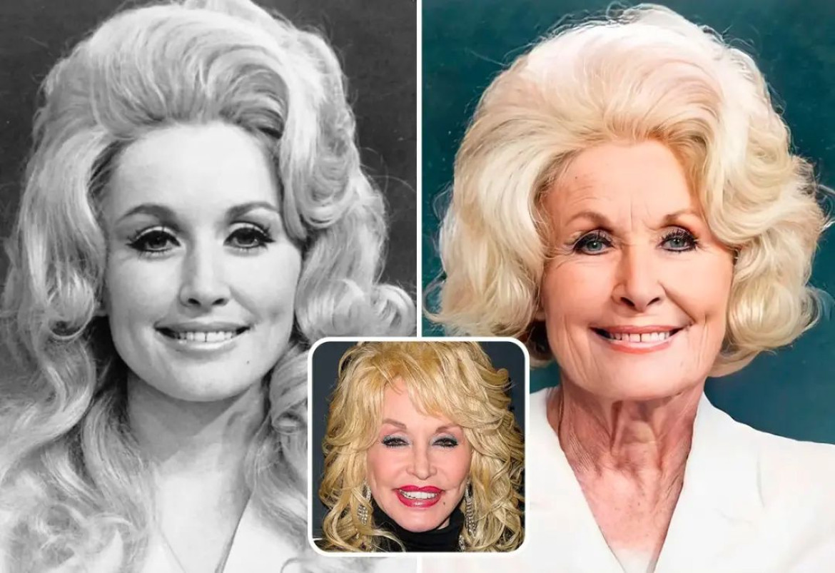 La recreación de Dolly Parton con Inteligencia Artificial y sin sus cirugías estéticas. Foto: Instagram @hidreley.