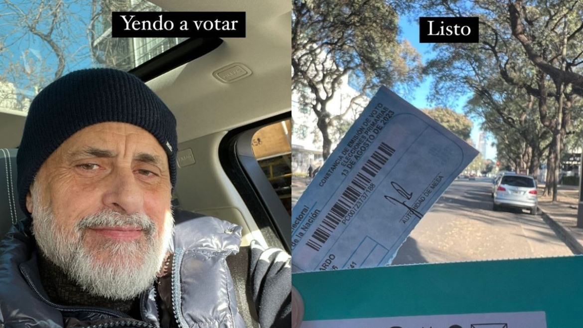 Jorge Rial votó. Foto: NA.