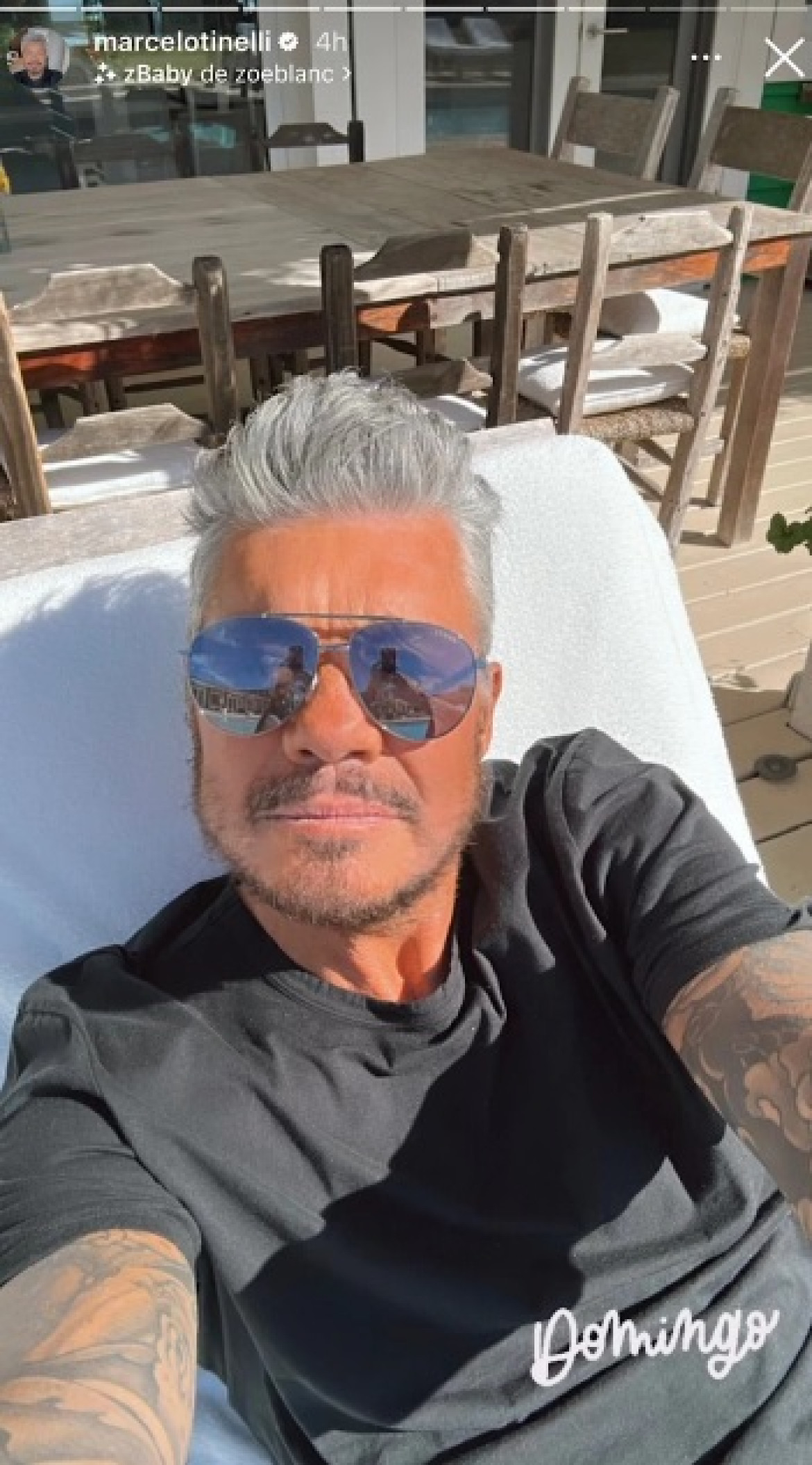 Marcelo Tinelli en Punta del Este durante las PASO 2023. Foto: @MarceloTinelli.