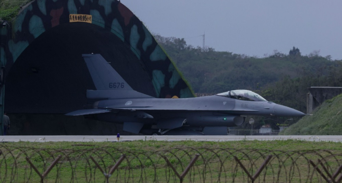 Avión F-16 de la Fuerza Aérea de Taiwan. Foto: NA.