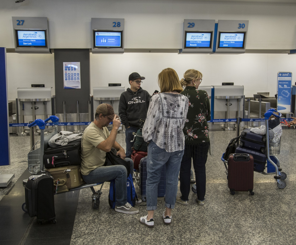 Vuelos cancelados en Aeroparque Jorge Newbery. Foto: NA.