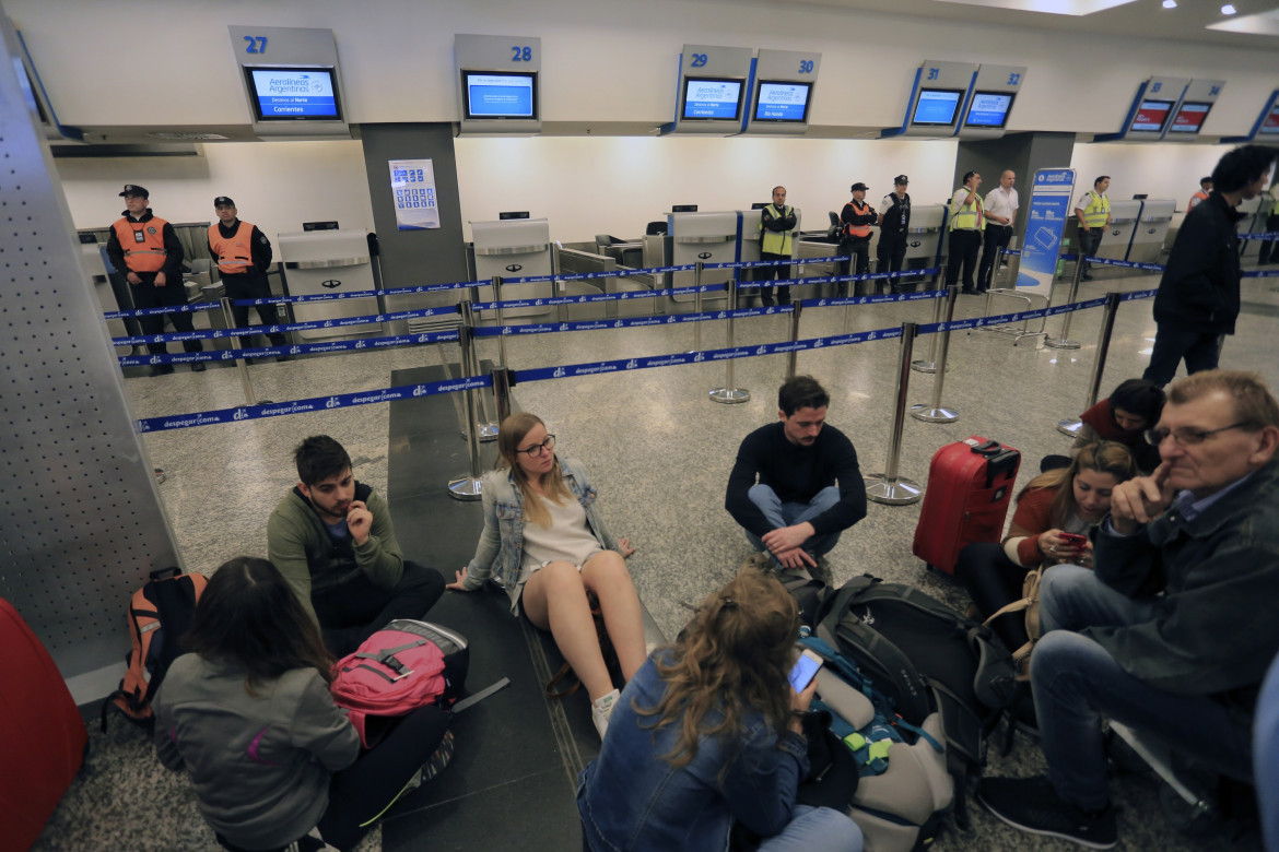 Vuelos cancelados en Aeroparque Jorge Newbery. Foto: NA.