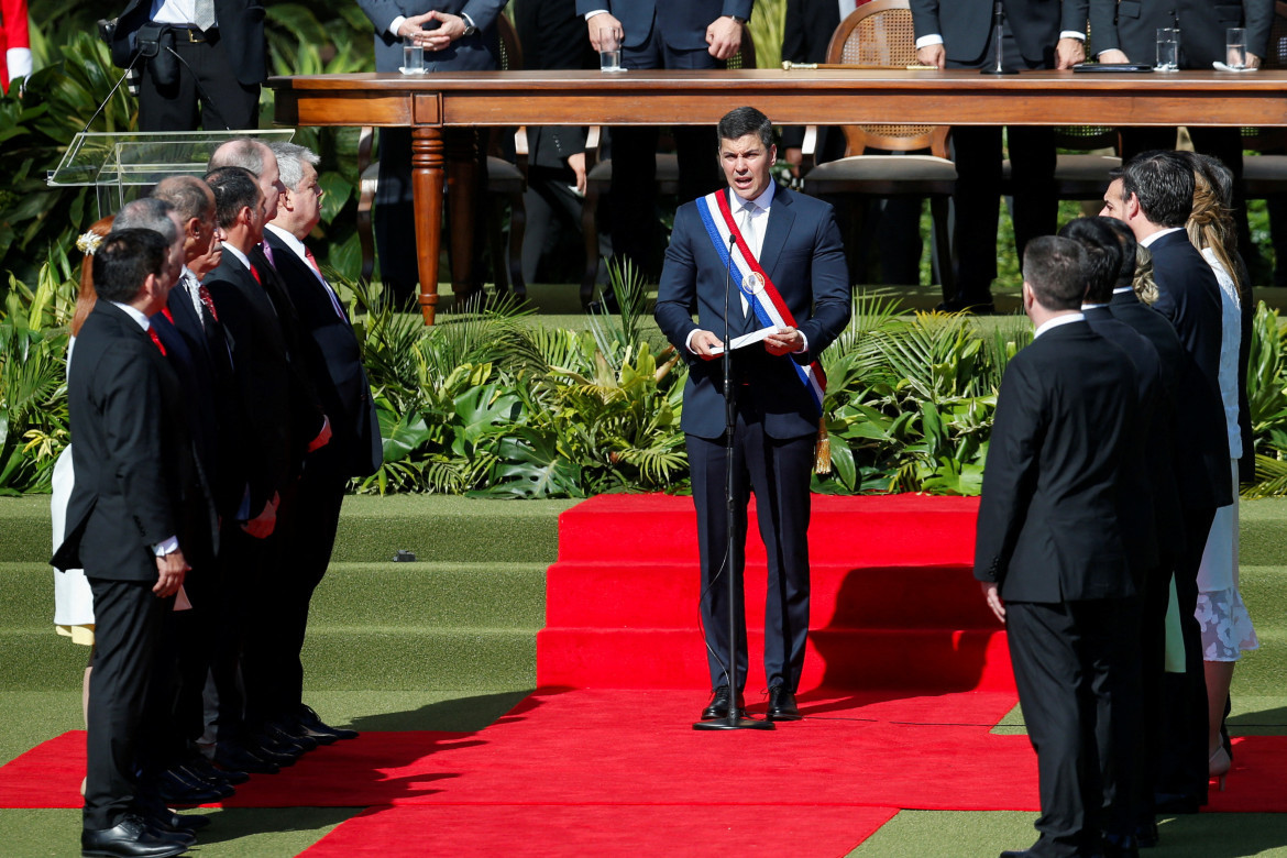 Asunción presidencial de Santiago Peña. Foto: Reuters.