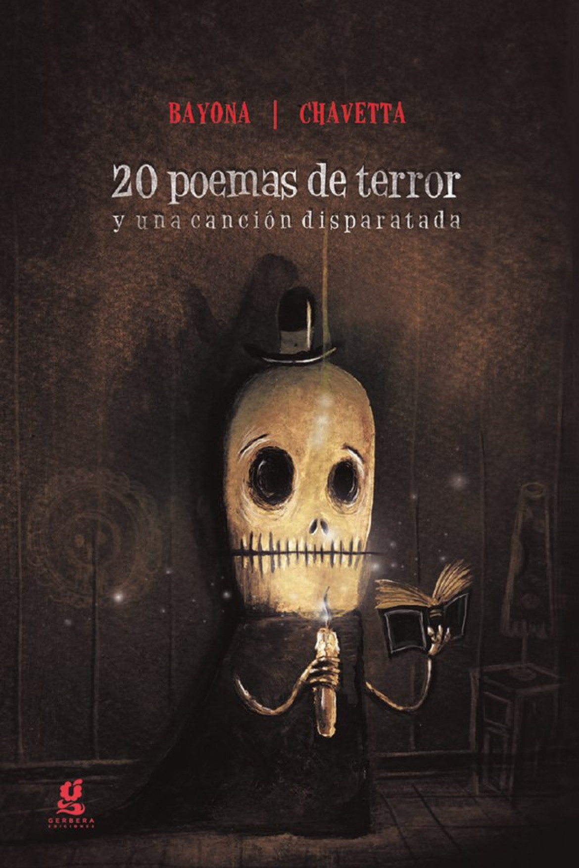 Portada del libro infantil "20 poemas de terror y una canción disparatada". Foto: Gerbera Ediciones.