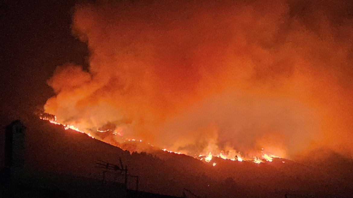 El fuego arraso 800 hectáreas en Tenerife, Islas Canarias. Foto: Reuters