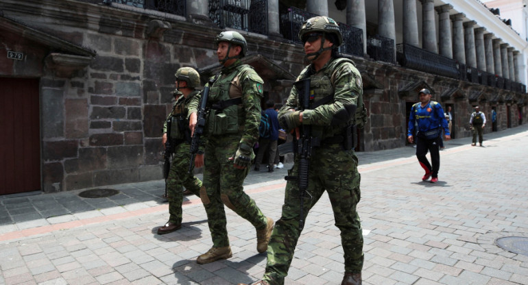 Fuerzas armadas en Ecuador. Foto: EFE.