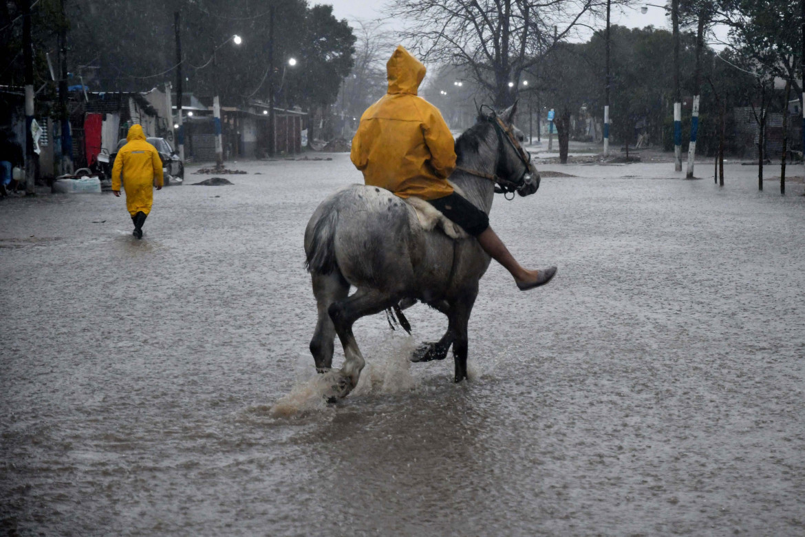 Fuerte temporal en Buenos Aires. Foto: Télam.