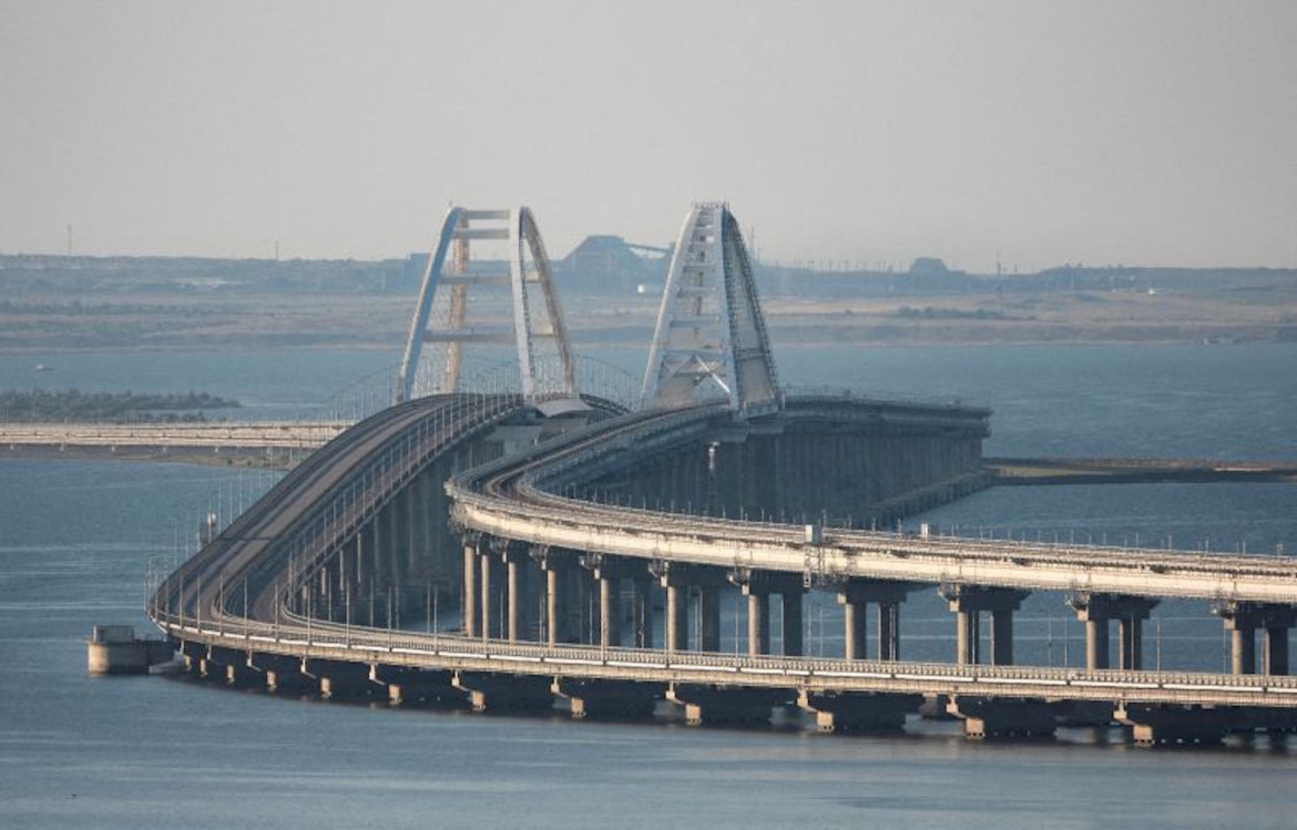 El puente de Kerch. La unión entre Rusia y la península de Crimea. Foto: Reuters.