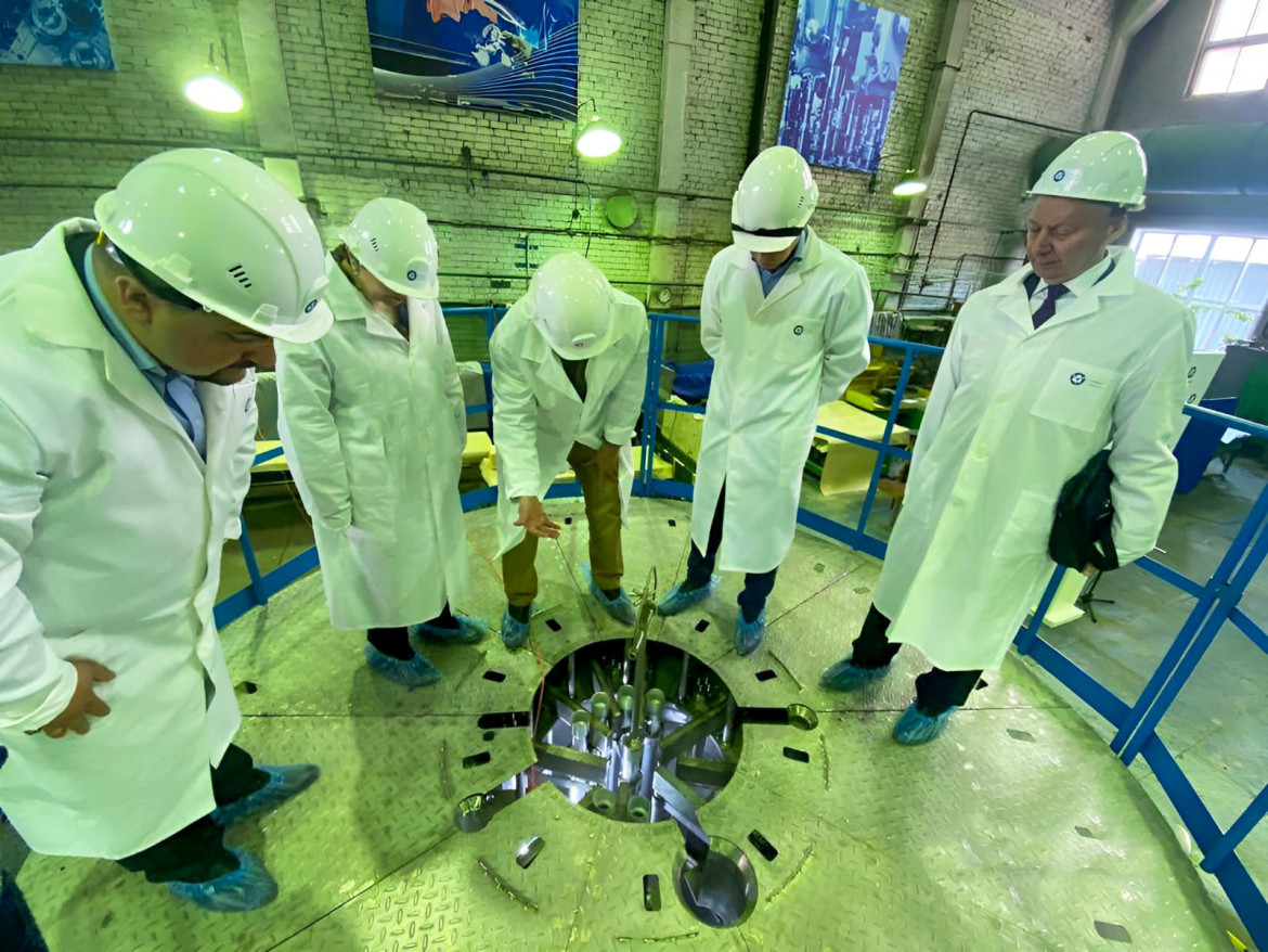 La vasija del Reactor Nuclear de Investigación boliviano. Foto: Twitter @LuchoXBolivia.