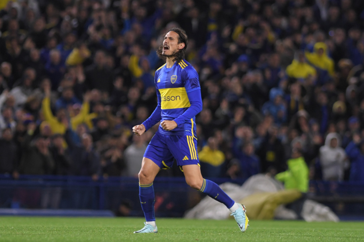 Edison Cavani, Boca. Foto: Télam