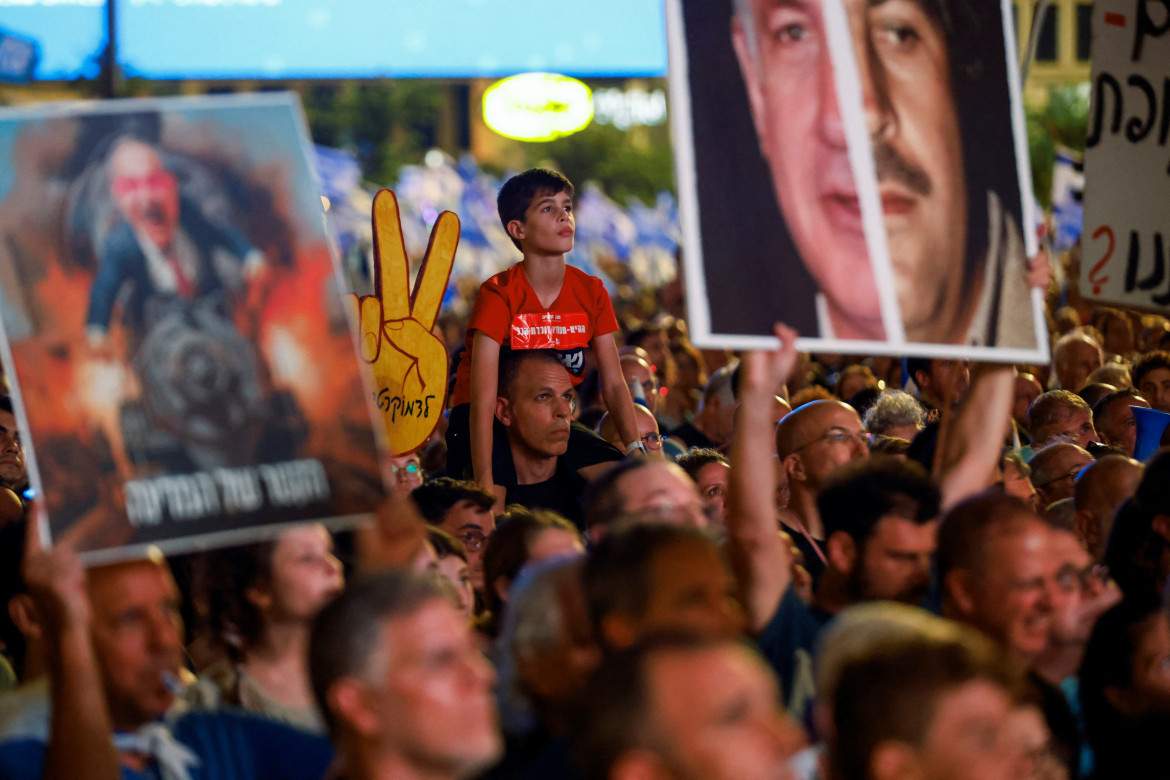 Masiva protesta en Israel. Foto: Reuters